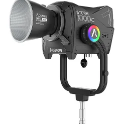 Best STORM 1000c Cine Kit with Skid Support, Fresnel, and Barndoors Monolight Strobe Heads & Kits