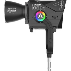 Best STORM 1000c Cine Kit with Skid Support, Fresnel, and Barndoors Monolight Strobe Heads & Kits