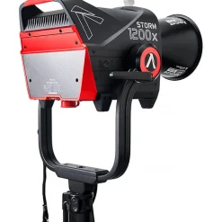 Online STORM 1200x Cine Kit with Skid Support, Fresnel, and Barndoors Monolight Strobe Heads & Kits