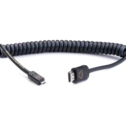 Outlet AtomFLEX Coiled Micro-HDMI to HDMI Cable (16 to 32 in.) Cables