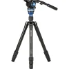 Fashion A3883 Reverse-Folding Aluminum Travel Tripod with S6Pro Fluid Video Head Video Tripods & Supports