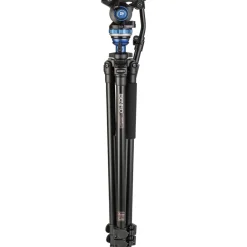 Hot A2573F Aluminum Single Tube Tripod with S6Pro Fluid Video Head Video Tripods & Supports