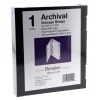 Fashion Besfile Archival Binder With Rings 11-5/8 x 10-1/4 in. Black Portfolios Archival Storage
