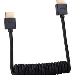 Discount Coiled HDMI Cable (12-24 in., Black) Cables