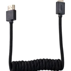 Outlet Coiled Mini-HDMI to HDMI Cable (12-24 in., Black) Cables