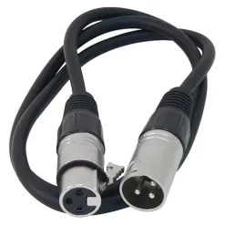 New Microphone Cable Male to Female XLR (1 ft. Long) Audio Cables