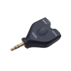 New Shielded Y 2 3.5mm Stereo Jacks to One 3.5mm Stereo Plug (Gold) Audio Cables