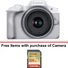 Online EOS R50 Mirrorless Digital Camera with 18-45mm Lens (White) Mirrorless