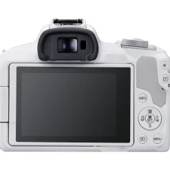 Online EOS R50 Mirrorless Digital Camera with 18-45mm Lens (White) Mirrorless