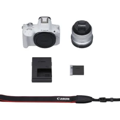 Online EOS R50 Mirrorless Digital Camera with 18-45mm Lens (White) Mirrorless