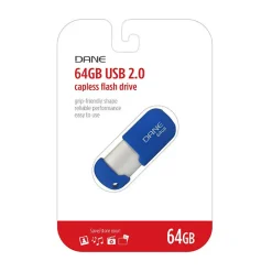 Sale 64GB USB Flash Drive (Blue) Pocket Usb Drives