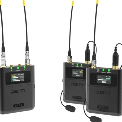 Discount Theos Digital 2-Person Camera-Mount Wireless Omni Lavalier Microphone System (550 to 663 MHz) Wireless Audio Systems