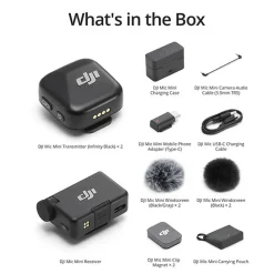 Outlet Mic Mini 2-Person Compact Wireless Microphone System for Camera & Smartphone (2.4 GHz) Wireless Audio Systems