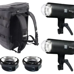 Clearance THREE Off Camera Flash Dual Kit Portable Strobe Lighting