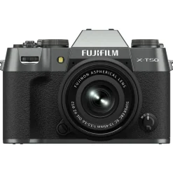 Fashion X-T50 Mirrorless Camera with 15-45mm f/3.5-5.6 Lens (Charcoal Silver) Mirrorless