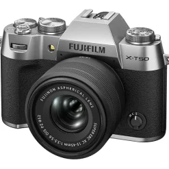 Online X-T50 Mirrorless Camera with 15-45mm f/3.5-5.6 Lens (Silver) Mirrorless
