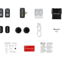 Fashion LARK A1 Mini Duo 2-Person Wireless Microphone System with Lightning Connector for iOS Devices (Space Gray, 2.4 GHz) Wireless Audio Systems