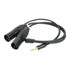 Fashion 3.5mm TRS to Dual XLR Audio Cable Audio Cables