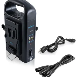 Best Dual Battery Charger with Dual 95W V-Mount Battery Bundle Batteries & Power