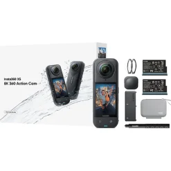 Hot X5 360 degree 8K Camera Essentials Bundle Action Cameras