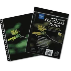 New 13 x 19" Art Profolio Pollyglass Pages (10 Pages) Portfolios Archival Storage