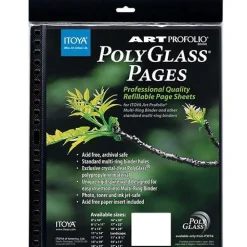 Best Polyglass Pages 9 in. x 12 in. vertical pack of 10 Portfolios Archival Storage