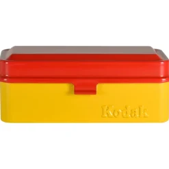 Discount Steel 120/35mm Film Case (Red Lid/Yellow Body) Film Camera Accessories