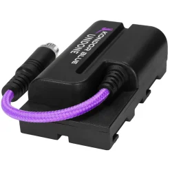 Clearance 4 in. Female Locking DC Barrel 2.1 to NPF L Series Dummy Battery Batteries & Power