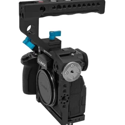 Hot Camera Cage with Top Handle for Panasonic Lumix S5II/X (Raven Black) Camera Support Systems