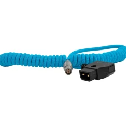 Clearance Coiled D-Tap to Female 2-Pin LEMO-Type Power Cable for RED KOMODO (14-29 in.) Batteries & Power