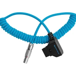 Clearance Coiled D-Tap to Female 2-Pin LEMO-Type Power Cable for RED KOMODO (14-29 in.) Batteries & Power