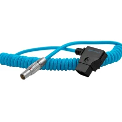 Clearance Coiled D-Tap to Female 2-Pin LEMO-Type Power Cable for RED KOMODO (14-29 in.) Batteries & Power