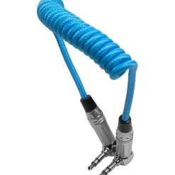 Clearance Coiled 3.5mm Right-Angle TRS Stereo Audio Cable (12 to 24 in.) Audio Cables