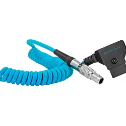 Hot D-Tap to LEMO 2-Pin 0B Male Power Cable (Coiled) Video Cables