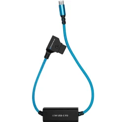 Best D-Tap to USB-C Power Delivery Cable for Mirrorless Cameras (16 in., Blue) Video Cables