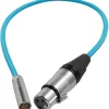 Outlet Mini-XLR Male to XLR Female Audio Cable for Canon C70 & BMPCC 6K/4K (16 in., Blue) Audio Cables