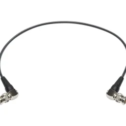 Outlet 1 ft. Mini-RG59 12G-SDI/4K UHD Right-Angle BNC to Right-Angle BNC Cable (Black) Video Cables