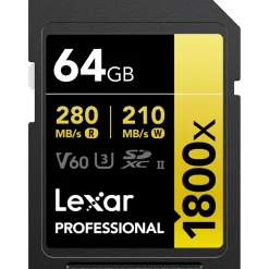 New 64GB Professional GOLD Series 1800x UHS-II SDXC Memory Card Memory Cards|Memory Cards