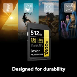 Clearance 512GB Professional GOLD Series 1800x UHS-II SDXC Memory Card Memory Cards|Memory Cards