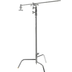 New 40 in. C-Stand Turtle Base Kit (Chrome, 9.8 ft.) Light Stands