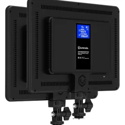 Discount Studio Panel LED Bi-Color 2-Light Kit with Barndoors and Stands Led Lights & Kits