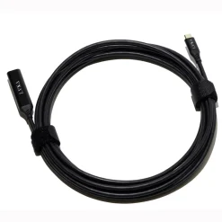 New 16.4 ft. Female USB-C to Male USB-C Active Extension Cable (Black) Cables