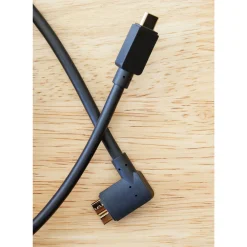 Clearance 31.1 ft. Right Angle Micro-B to USB-C Tether Cable (Black) Cables