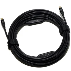 Outlet 32.8 ft. Straight Male USB-C to Straight Male USB-C Directional Tether Cable (Black) Cables