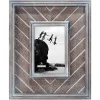 New 4 x 6 in. Herringbone Picture Frame (Gray Wash) Frames Albums