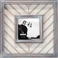 Discount 4 x 4 in. Herringbone Picture Frame (White Wash) Frames Albums