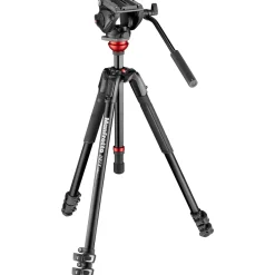 Sale 500 Fluid Video Head with 190X Video Aluminum Tripod & Leveling Column Kit Tripod Kits