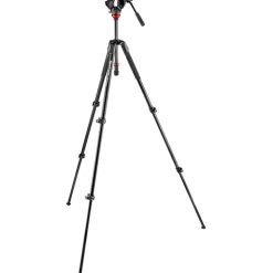 Sale 500 Fluid Video Head with 190X Video Aluminum Tripod & Leveling Column Kit Tripod Kits