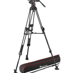 Clearance 612 Nitrotech Fluid Head with 645 FAST Twin Aluminum Tripod System and Bag Video Tripods & Supports