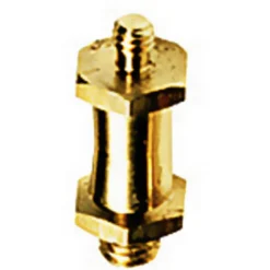 New Reversible Short Stud, with 3/8" & 1/4"-20 Threads (Brass) Light Stand Accessories
